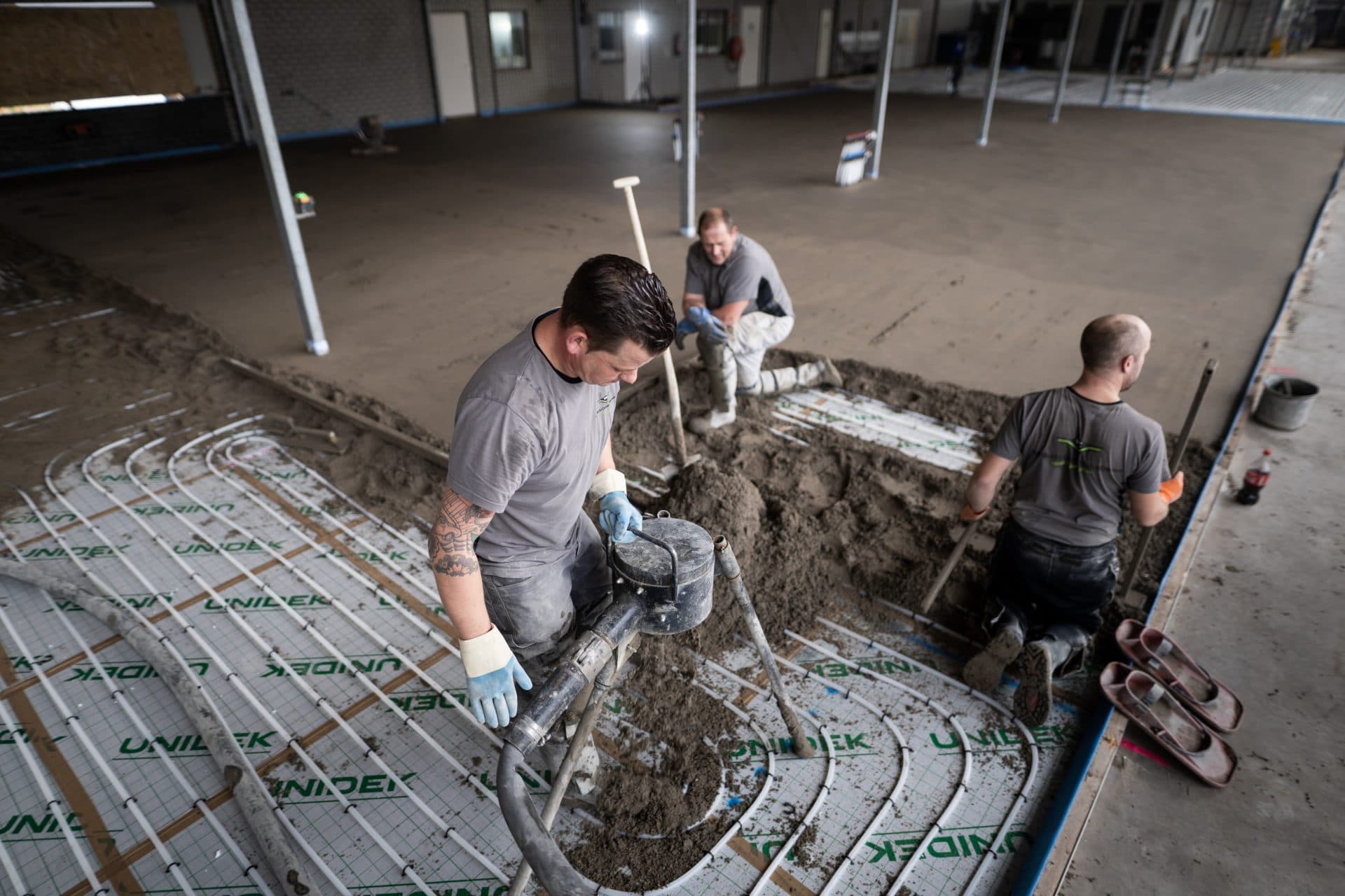 Cementdekvloer vloerverwarming