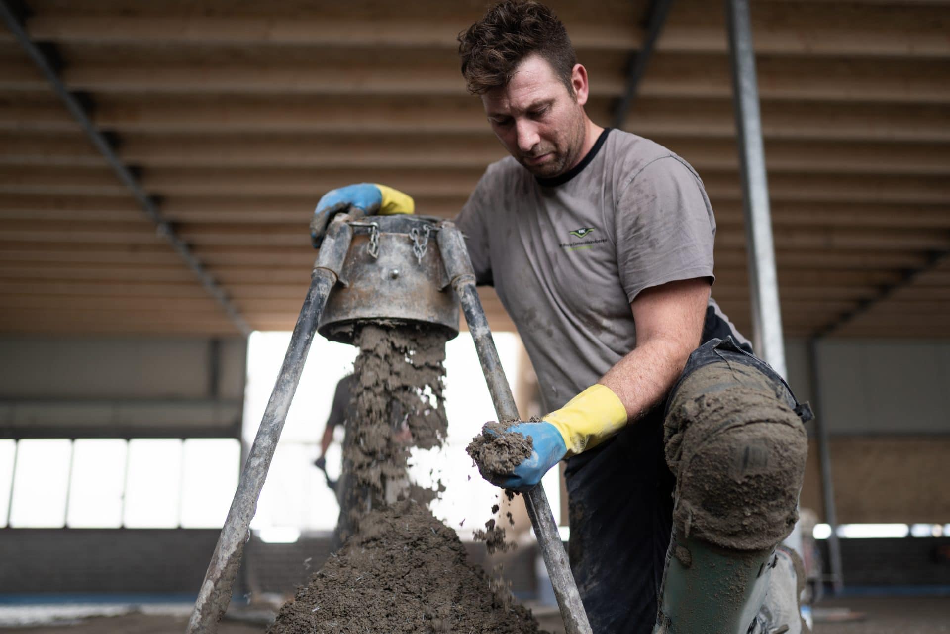 Betonvloer storten