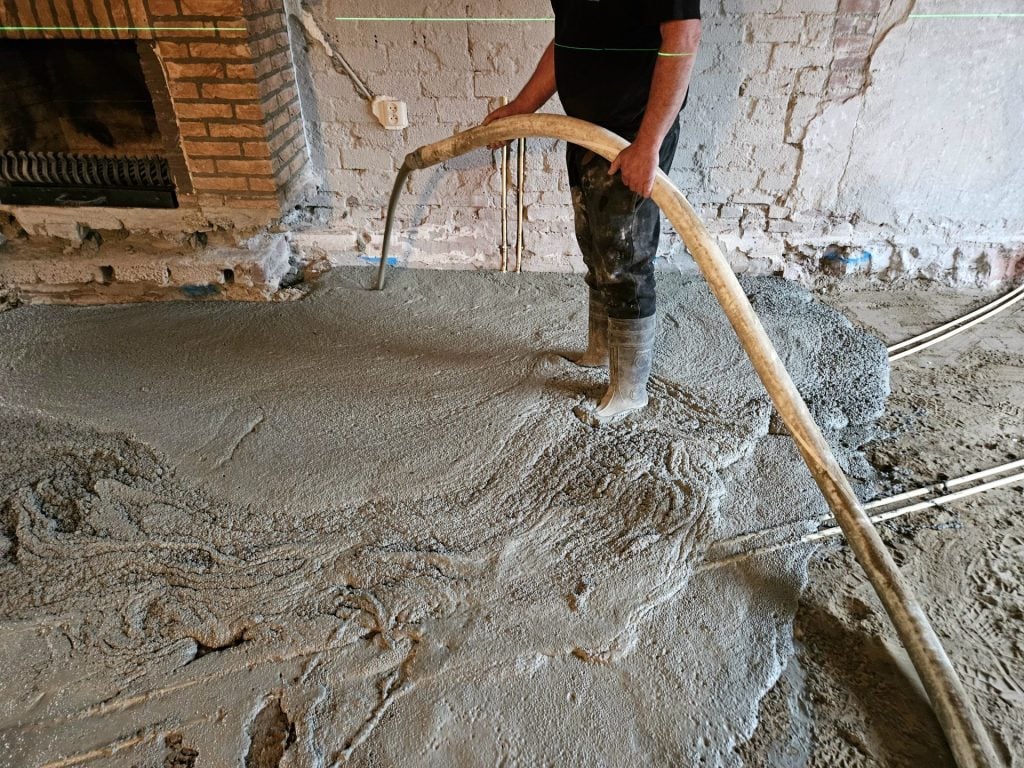 Houten vloer vervangen door beton
